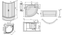 Sanplast kpl-KP4/TX5/165 Kabina narożna półokrągła 90x90 cm 602-270-0362-01-400 