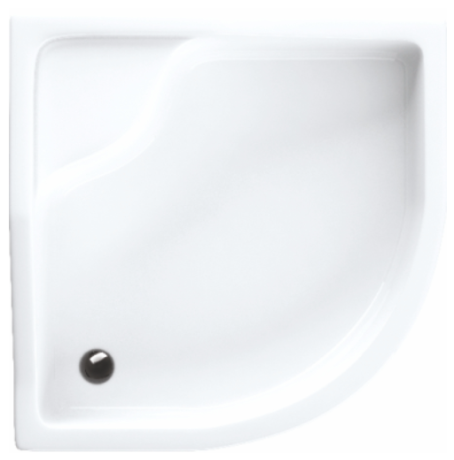 Przejdź do produktu Brodzik półokrągły 80x80x41cm Schedpol Bona 3.238 R55