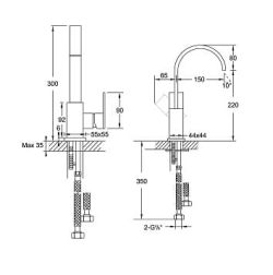 Bateria zlewozmywakowa Steinberg seria 135 chrom 1351401