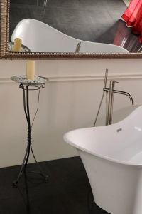Bateria wannowa wolnostojąca Sapho Minimal MI021 stal nierdzewna