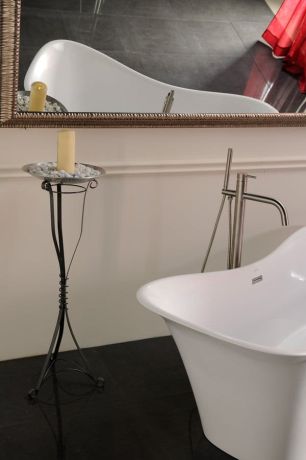 Przejdź do produktu Bateria wannowa wolnostojąca Sapho Minimal MI021 stal nierdzewna