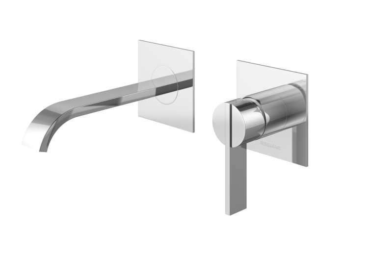 Bateria umywalkowa podtynkowa z wylewką 20 cm Kohlman Dexame QW183D chrom