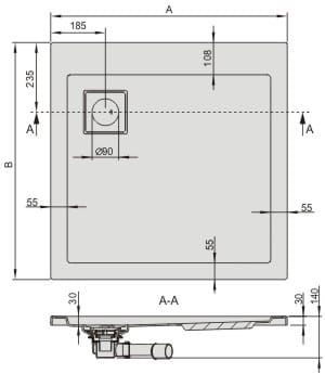 Przejdź do produktu Sanplast B/SPACE Brodzik kwadratowy 80x80 cm 615-110-0020-01-000