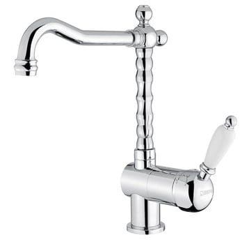 Przejdź do produktu Bateria kuchenna 30 cm Retro Sapho Kirke White KI14BC chrom