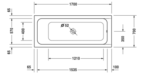 Przejdź do produktu Wanna prostokątna 170x70cm Duravit D-Code 700097