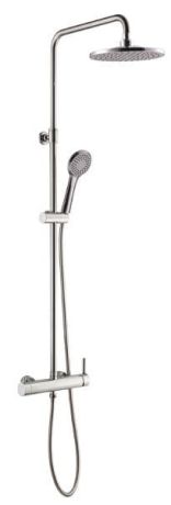 Przejdź do produktu Zestaw prysznicowy z okrągłą deszczownicą 20 cm, baterią i słuchawką prysznicową kompletny Sapho R139 chrom