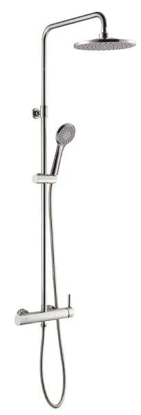 Zestaw prysznicowy z okrągłą deszczownicą 20 cm, baterią i słuchawką prysznicową kompletna Sapho R139 chrom