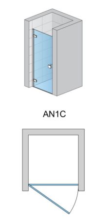 Przejdź do produktu Drzwi prysznicowe wnękowe 70 cm SanSwiss Annea AN1C