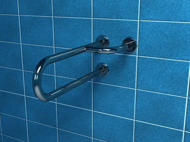 Uchwyt łazienkowy dla osób niepełnosprawnych trójnóg prawy, ścienny 55 cm stal nierdzewna połysk Makoinstal PSP 155P