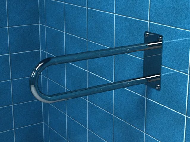 Uchwyt łazienkowy dla osób niepełnosprawnych 75 cm łukowy stały nierdzewny mat Makoinstal PSM 675s