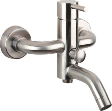 Przejdź do produktu Bateria wannowa ścienna Sapho Minimal MI010 stal nierdzewna