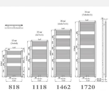 Przejdź do produktu Grzejnik łazienkowy drabinkowy biały  50x111,8 cm Irsap Ares EIM050B01IR01NNN