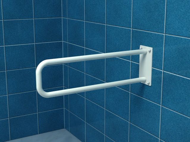 Uchwyt dla osób niepełnosprawnych 70 cm łukowy stały biały Makoinstal 32-UR 7s