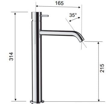 Przejdź do produktu Złota bateria umywalkowa wysoka 31 cm z korkiem automatycznym Daniel Tokyo TK607.DP