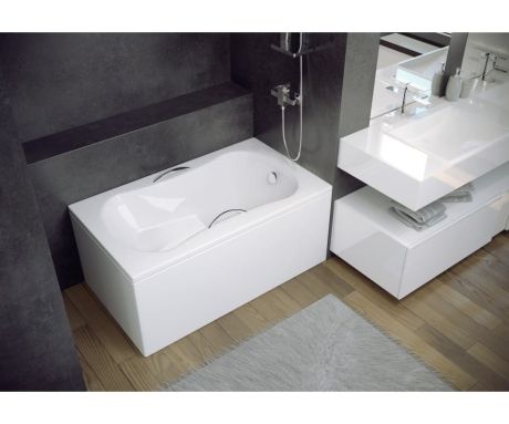 Przejdź do produktu Wanna prostokątna 120x70 cm z siedziskiem Besco Aria Rehab 120 #WAR-120-PA