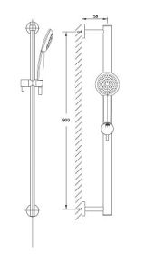 Zestaw prysznicowy Steinberg seria 100 chrom 1001621 