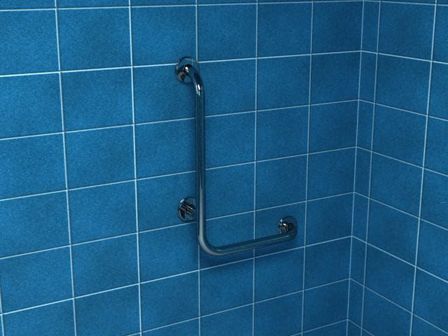 Uchwyt łazienkowy dla osób niepełnosprawnych kątowy ścienny prawy typu L 50x70 cm stal nierdzewna połysk Makoinstal PSP 133P