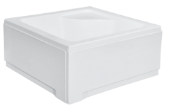 Brodzik kwadratowy 90x90x38, 5 cm głęboki z siedziskiem Besco Igor 90
