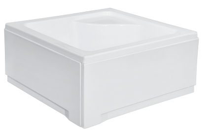 Brodzik kwadratowy 90x90x38, 5 cm głęboki z siedziskiem Besco Igor 90