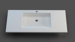 Umywalka z corianu na indywidualny wymiar z misą Custom 48x35 cm SOL