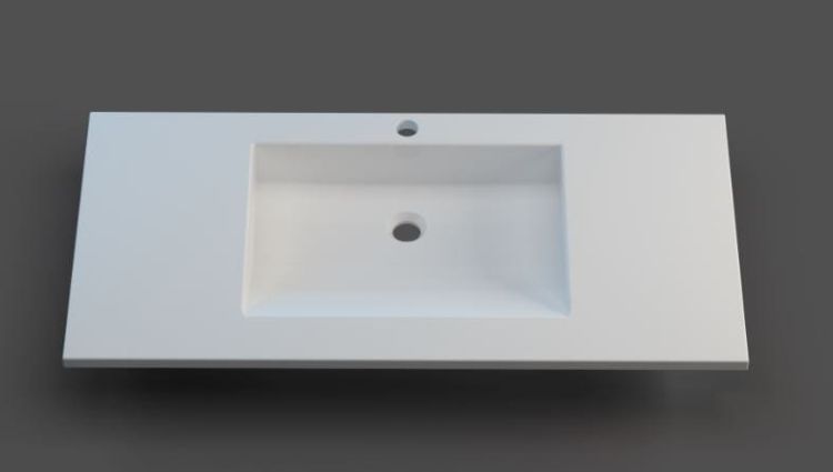 Umywalka z corianu na indywidualny wymiar z misą Custom 48x35 cm SOL