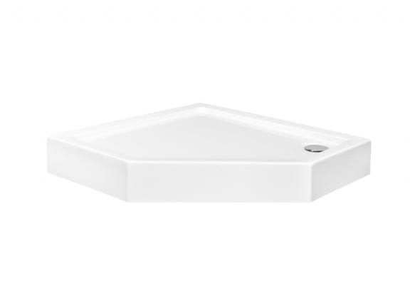 Brodzik pięciokątny zintegrowany 90x90x3 cm Besco Bergo Slimline 
