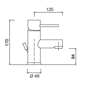 Bateria umywalkowa bez korka Giulini Futuro 6505A-15/SC chrom