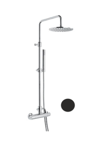Kolumna prysznicowa z deszczownicą i baterią termostatyczną czarny Emmevi 4530584NO