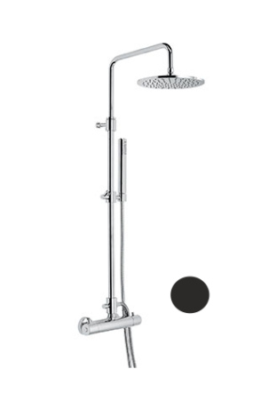 Przejdź do produktu Zestaw natryskowy czarny z deszczownicą i baterią termostatyczną Emmevi 4530584NO