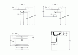 Umywalka ceramiczna 65x45 cm Ideal Standard Eurovit V302801