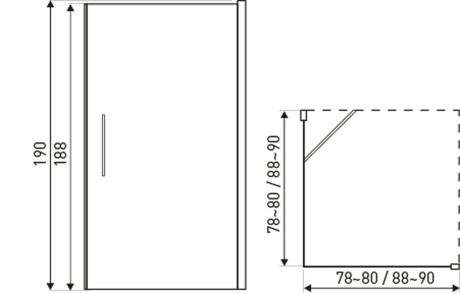 Przejdź do produktu Kabina natryskowa 90x90 cm Kerra Monica 90