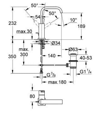 Przejdź do produktu Bateria umywalkowa  chrom Grohe Allure 32146 000