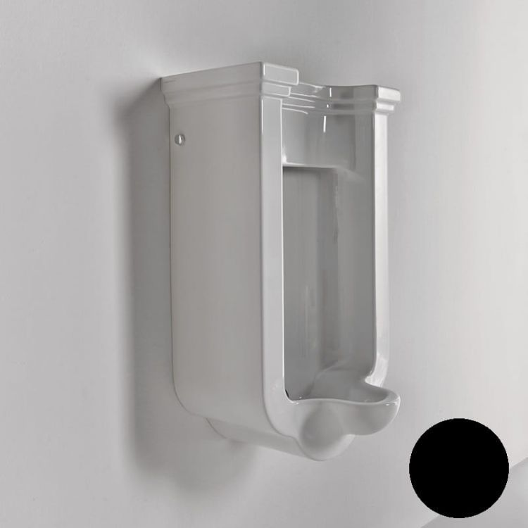 Kerasan Waldorf Czarny pisuar wiszący 413004