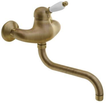 Przejdź do produktu Bateria zlewozmywakowa Retro z długą wylewką Sapho Kirke White KI15BB bronzo