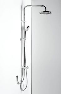 Zestaw prysznicowy z okrągłą deszczownicą 30 cm i baterią ścienną kompletna Sapho 1202-13+KA11 chrom