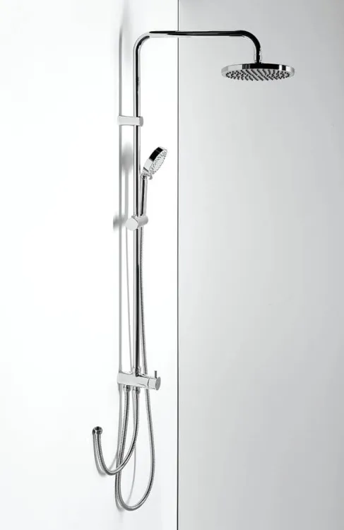 Zestaw prysznicowy z okrągłą deszczownicą 30 cm i baterią ścienną kompletna Sapho 1202-13+KA11 chrom