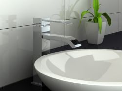 Bateria umywalkowa wysoka Kohlman Axis QB170N chrom 