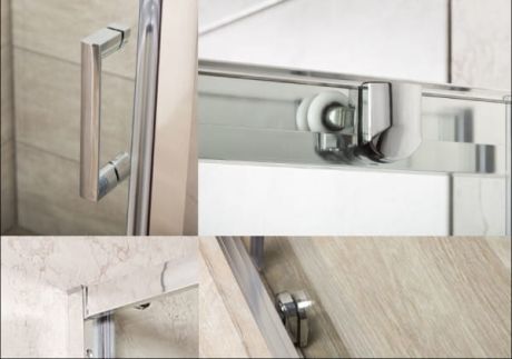 Przejdź do produktu Kabina prysznicowa 100x80x190 cm prostokątna Kerra Zoom D100+SC80 chrom