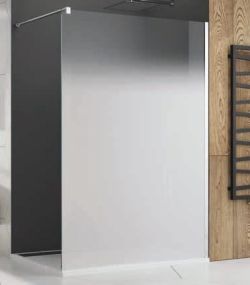 Ścianka prysznicowa wolnostojąca 90x200 cm Sanswiss Walk-In Easy White Line STR4P0900981 biały mat, szkło Brume