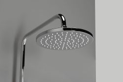 Zestaw prysznicowy z okrągłą deszczownicą 20 cm, baterią i słuchawką prysznicową kompletny Sapho 990ESD+CE10S chrom