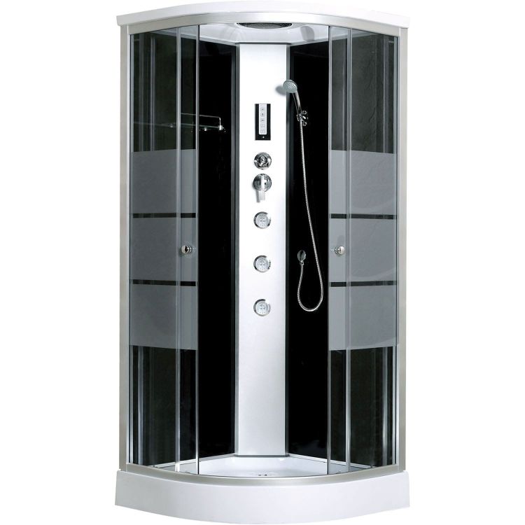 Kabina prysznicowa półokrągła 89x89 cm Kerra Lisa 90 z hydromasażem