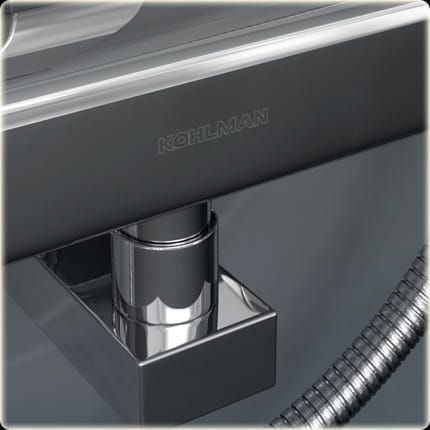 Zestaw prysznicowy z deszczownicą 20x15 cm Kohlman Foxal QW276F chrom