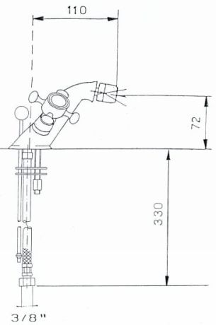 Przejdź do produktu Bateria Retro bidetowa z krzyżykowymi pokrętłami Reitano Atea R318 chrom