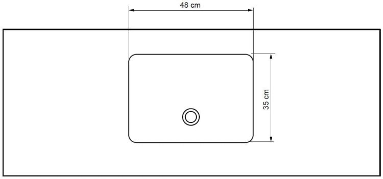 Umywalka z corianu na indywidualny wymiar z misą Soft35SOL