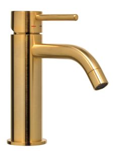 Bateria umywalkowa 16 cm Paffoni Light bez korka LIG071HGSP złoty mat