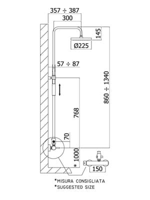 Zestaw prysznicowy Paffoni Stick ZCOL601CR