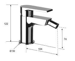 Bateria bidetowa 12 cm dźwigniowa Sapho Kai KA03 chrom
