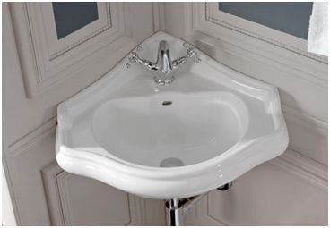 Umywalka narożna 58x57,5 cm Kerasan Retro 103201 biała