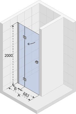 Przejdź do produktu Drzwi prysznicowe  wnękowe 100cm Riho Scandic Soft Q104 GQ0070201