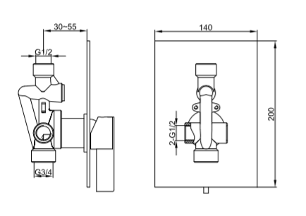 Przejdź do produktu Bateria prysznicowa podtynkowa 1-drożna Kohlman Dexame QW220D chrom